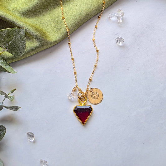Garnet Hierophant Pendant Necklace Necklace Shop Dreamers of Dreams