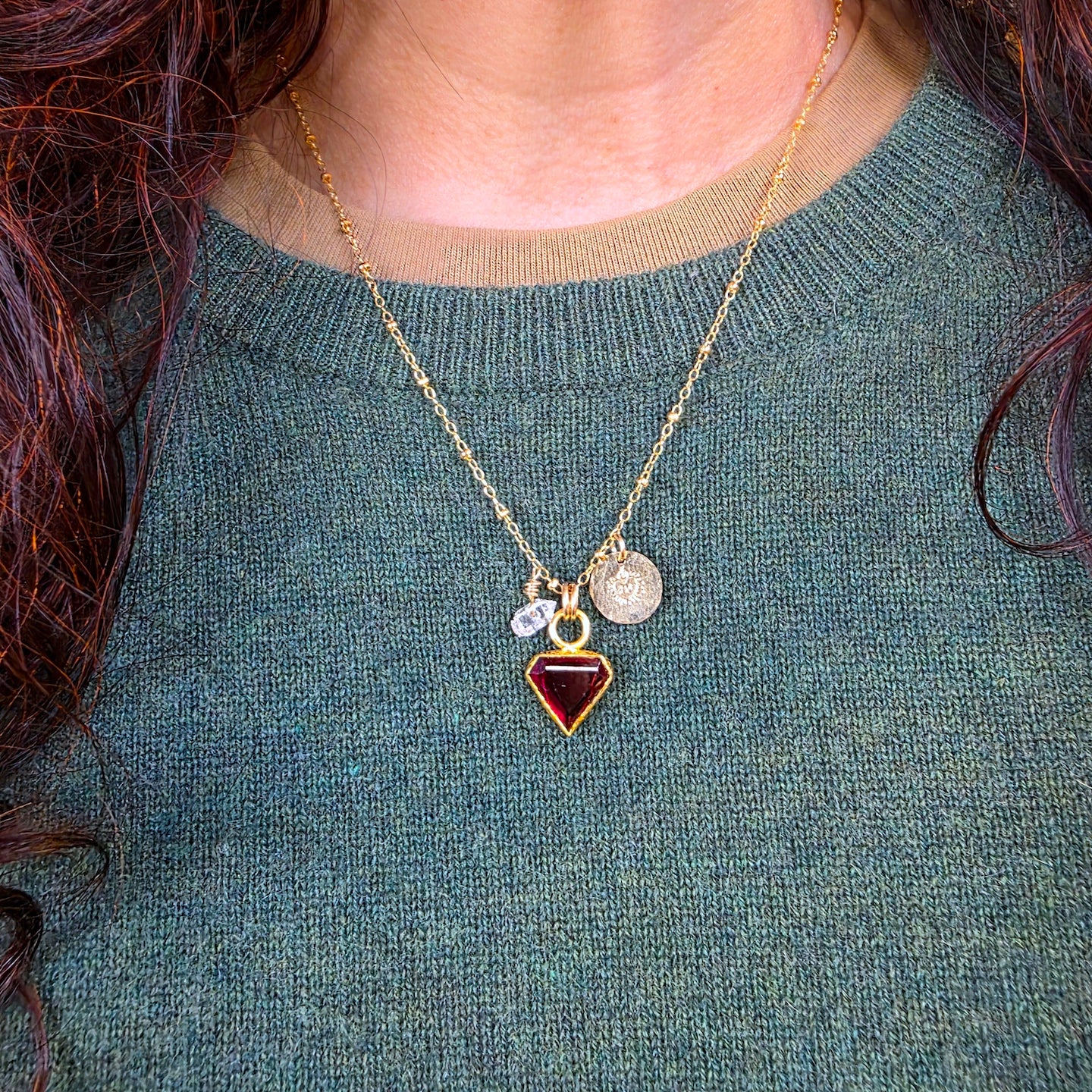 Garnet Hierophant Pendant Necklace Necklace Shop Dreamers of Dreams