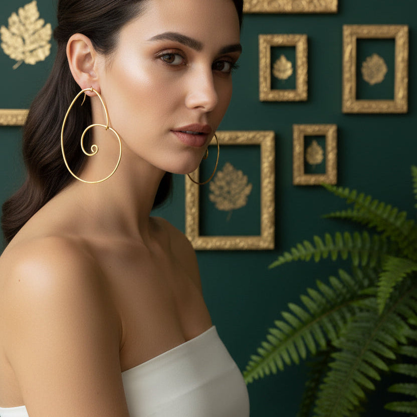 Giant Sacred Spiral Hoops Earrings Shop Dreamers of Dreams