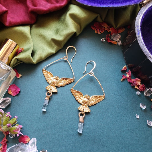 Nova Golden Bird Hoops Earrings Shop Dreamers of Dreams