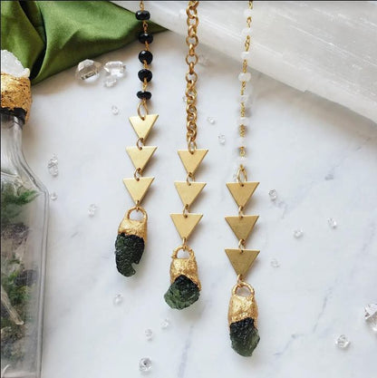 Moldavite Trinity Pendulum pendulum Shop Dreamers of Dreams
