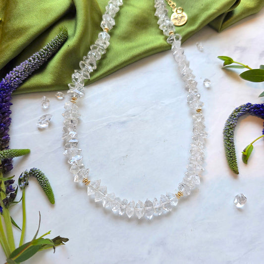 Rockstar Diamond Quartz Infinity Necklace