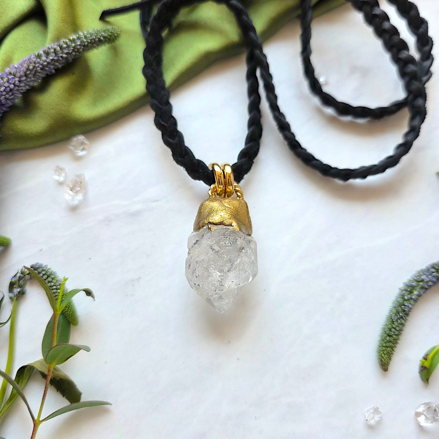 Diamond Pendant Long Layer Necklace