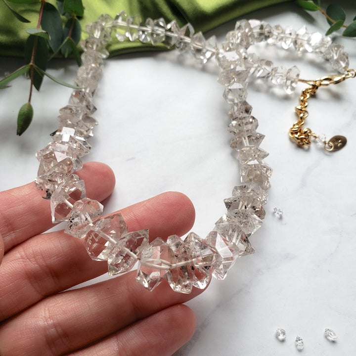 Diamond Quartz Infinity Necklace Necklace Shop Dreamers of Dreams