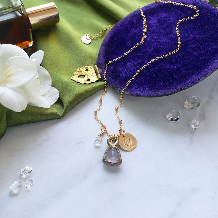 Kunzite Mini Pendant Necklace Necklace Shop Dreamers of Dreams
