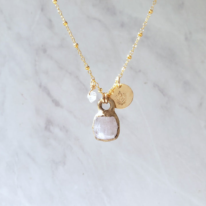 Kunzite Mini Pendant Necklace Necklace Shop Dreamers of Dreams