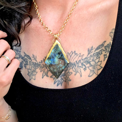Labradorite Lightening Necklace