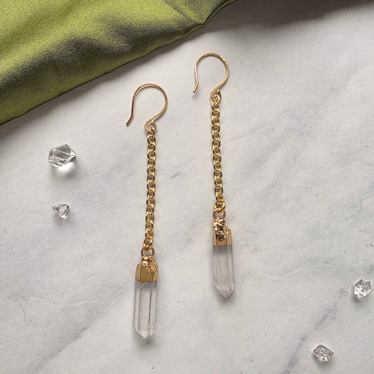 Quartz Pendulum Earrings Earrings Shop Dreamers of Dreams