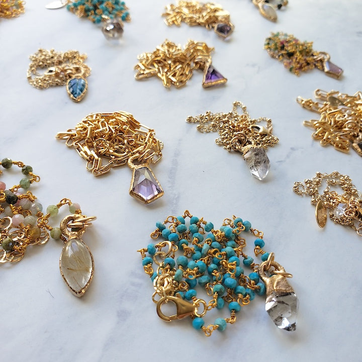 Diamond Quartz Mini Love Necklace | Made to Order Necklace Shop Dreamers of Dreams