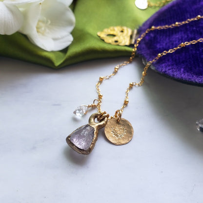 Kunzite Mini Pendant Necklace Necklace Shop Dreamers of Dreams