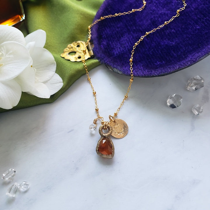 Spessartine Garnet Pendant Necklace Necklace Shop Dreamers of Dreams