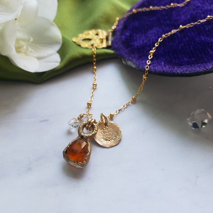 Spessartine Garnet Pendant Necklace Necklace Shop Dreamers of Dreams