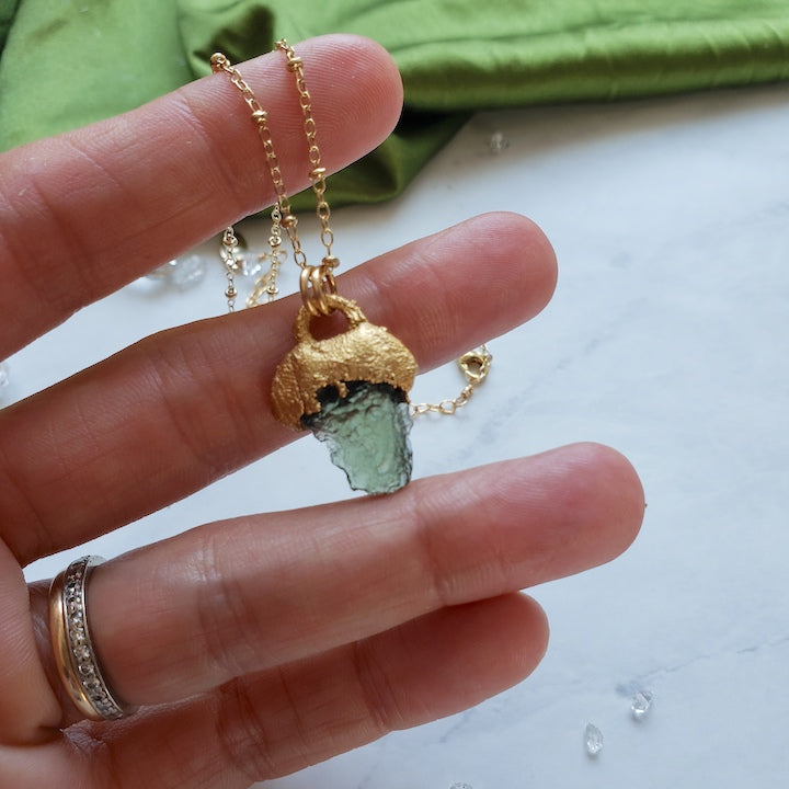 Moldavite Pendant Necklace Necklace Shop Dreamers of Dreams