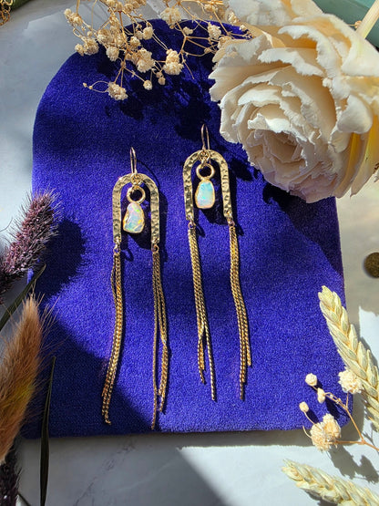 Opal Portal Chain Earrings Earrings Shop Dreamers of Dreams