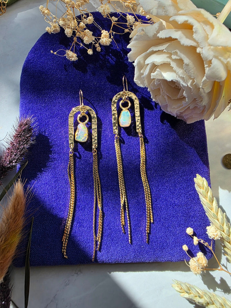 Opal Portal Chain Earrings Earrings Shop Dreamers of Dreams