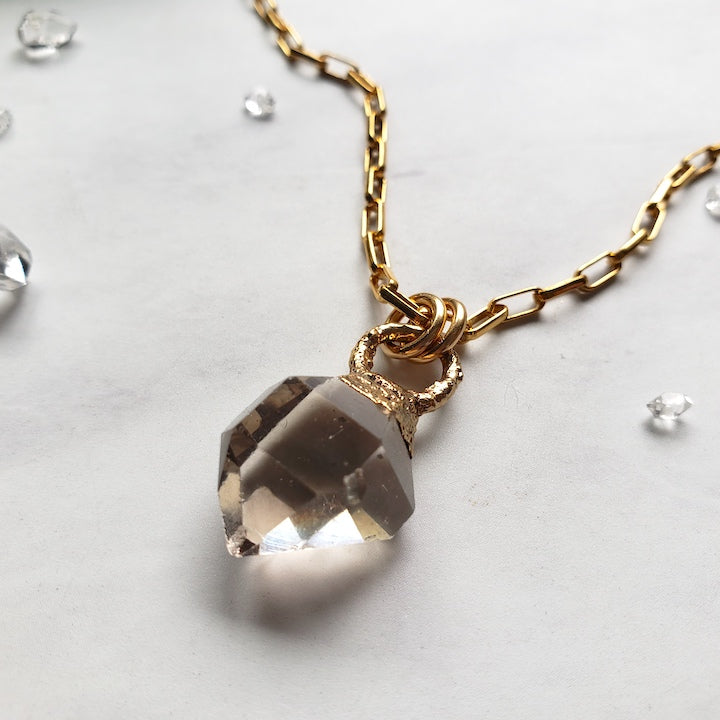 Smokey Diamond Quartz Necklace Necklace Shop Dreamers of Dreams