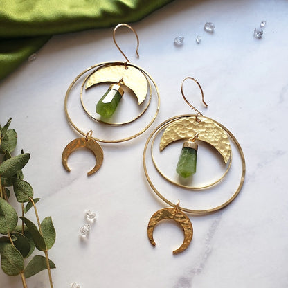 Peridot Scepter Hoops Earrings Shop Dreamers of Dreams