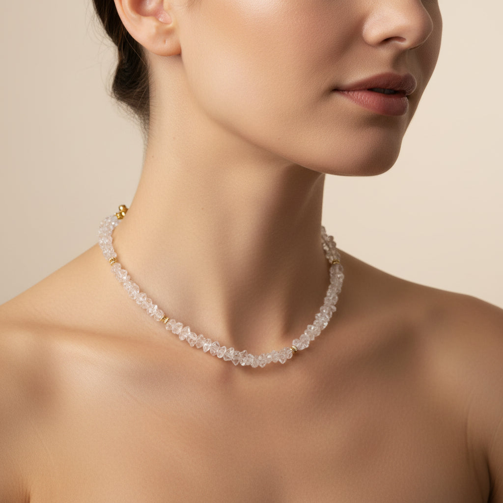 Petite Diamond Quartz Infinity Necklace Necklace Shop Dreamers of Dreams