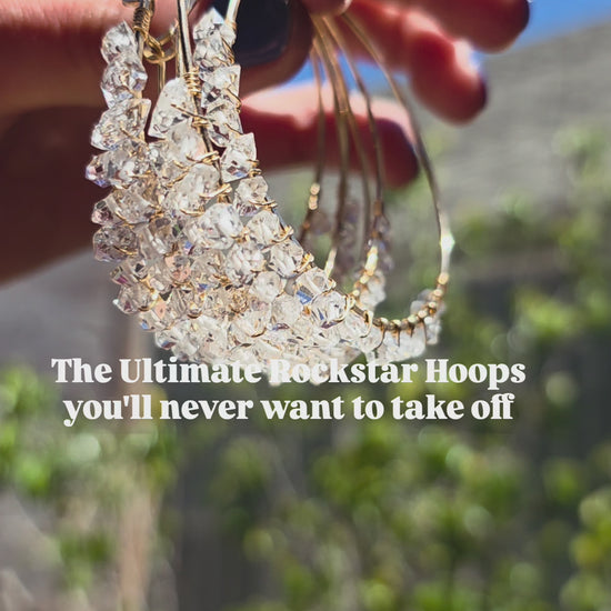 Rockstar Diamond Hoops Hoop Earrings Shop Dreamers of Dreams