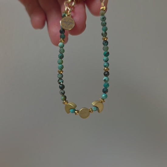 Chrysocolla Moon Phase Bracelet Bracelet Shop Dreamers of Dreams
