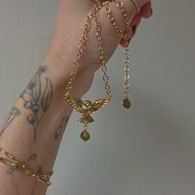 Owl of Intuition Necklace necklace Shop Dreamers of Dreams