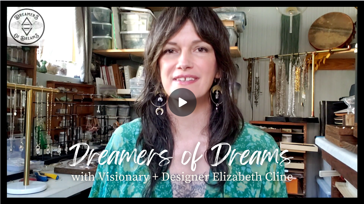 Load video: Meet the Maker Dreamers of Dreams Elizabeth Cline Jewelry Designer
