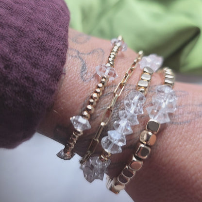 Stardust Diamond Quartz Bracelet Set