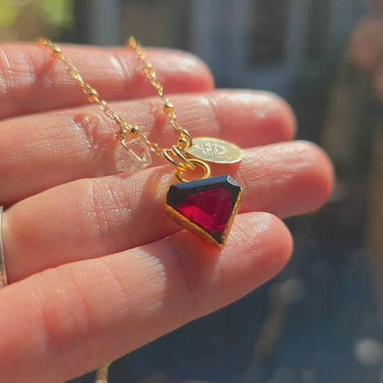 Garnet Hierophant Pendant Necklace Necklace Shop Dreamers of Dreams