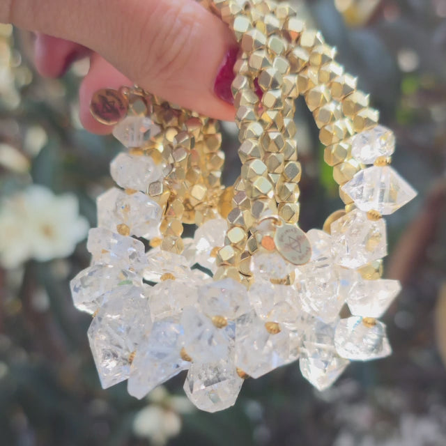 Herkimer Diamond Crystal Bracelet | Infinity Diamond Bridal