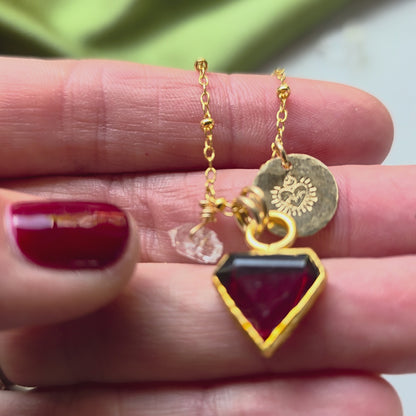 Garnet Hierophant Pendant Necklace Necklace Shop Dreamers of Dreams