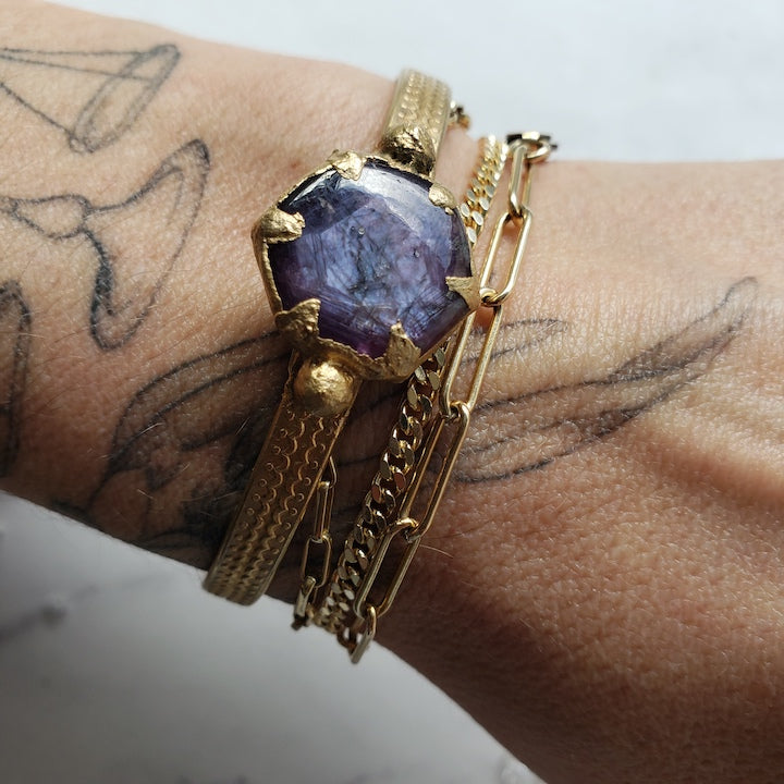 Purple Sapphire Cuff Bracelet Bracelet Shop Dreamers of Dreams