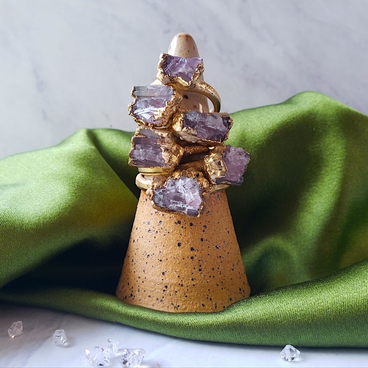 Raw Pink Tourmaline Ring RING Shop Dreamers of Dreams