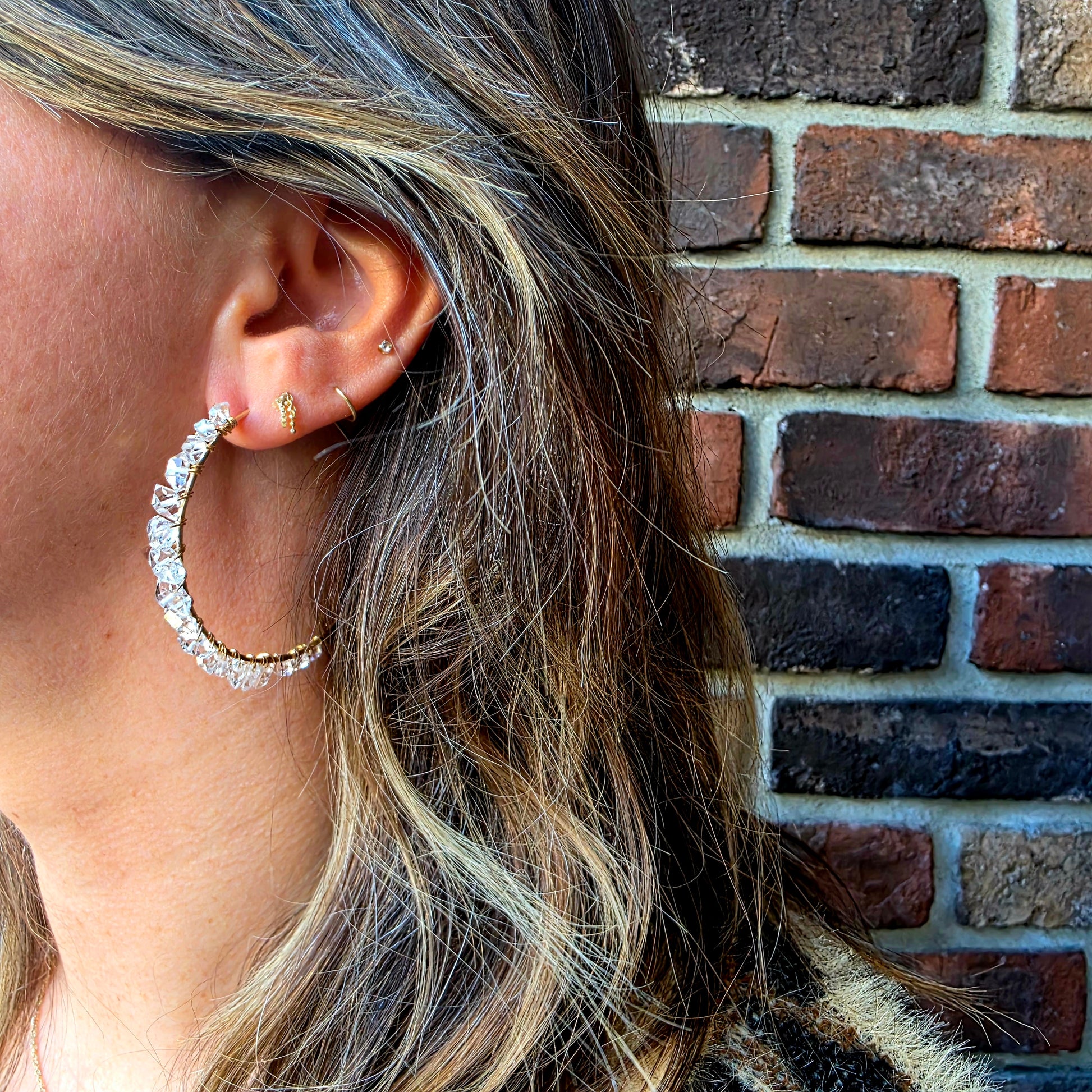 Rockstar Diamond Hoops Hoop Earrings Shop Dreamers of Dreams