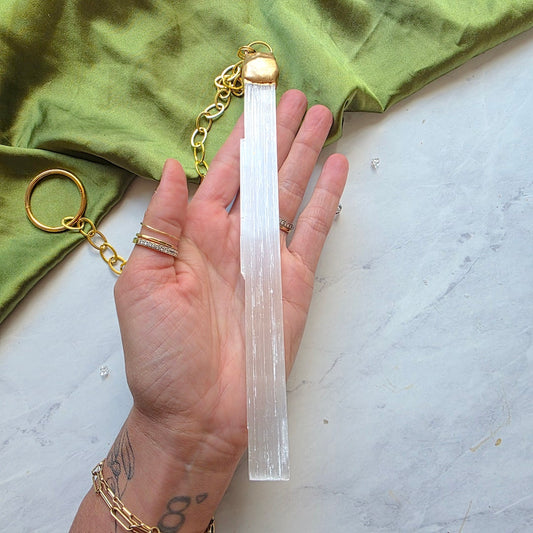 Cleansing Selenite Crystal Hanging Wall Hanging Shop Dreamers of Dreams