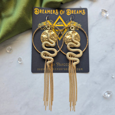 Sun + Serpent Temple Earrings Earrings Shop Dreamers of Dreams