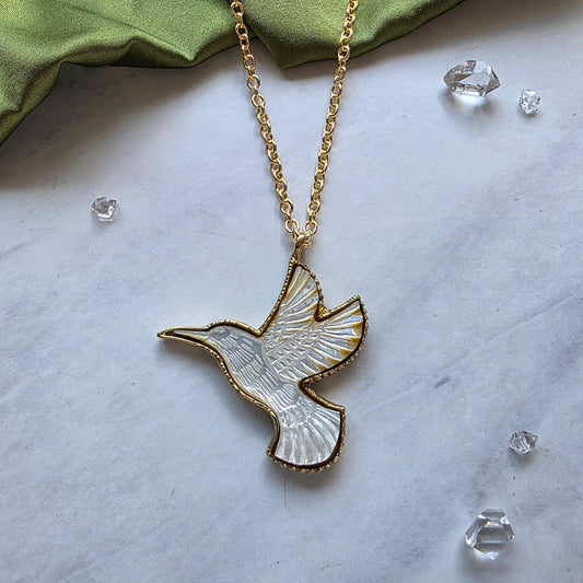 Hummingbird Spirit Shell Necklace Necklace Shop Dreamers of Dreams