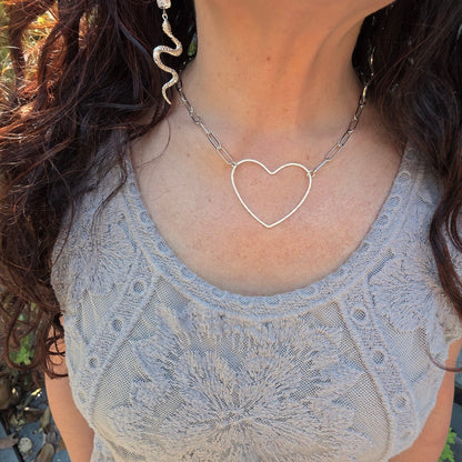 Big Heart Necklace Silver Necklace Shop Dreamers of Dreams