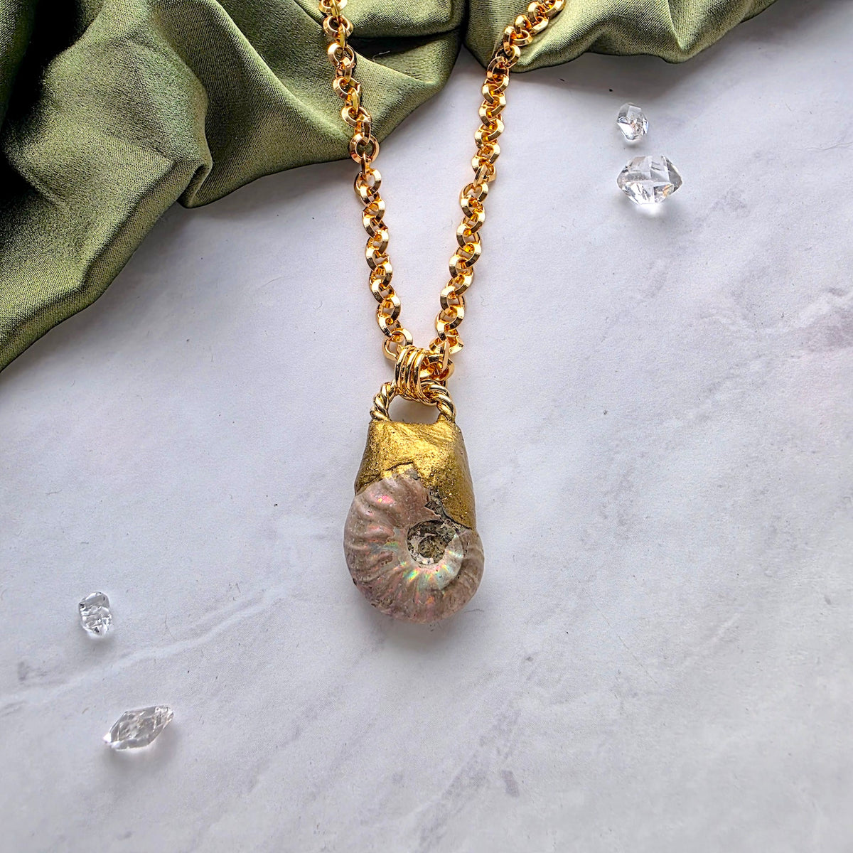 Ammonite Sacred Spiral Necklace Necklace Shop Dreamers of Dreams