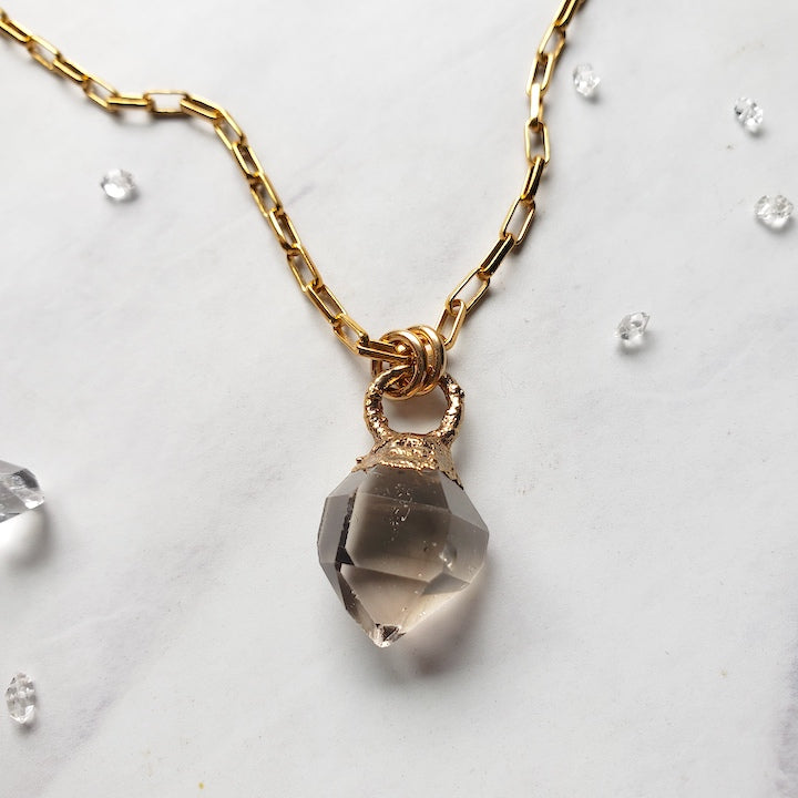 Smokey Diamond Quartz Necklace Necklace Shop Dreamers of Dreams