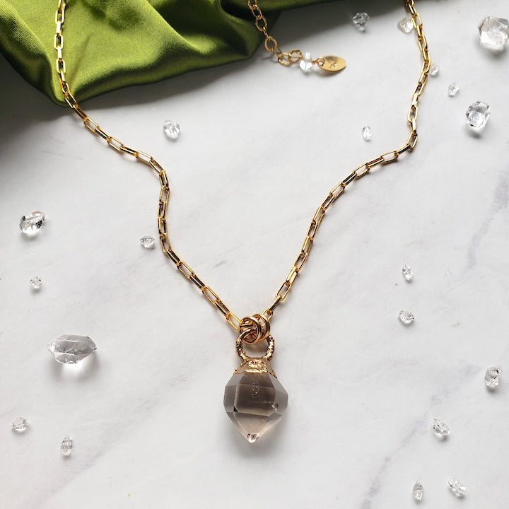 Smokey Diamond Quartz Necklace Necklace Shop Dreamers of Dreams