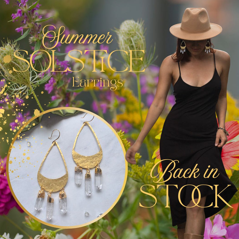 Solstice Star Brass Hoop Earrings Earrings Shop Dreamers of Dreams