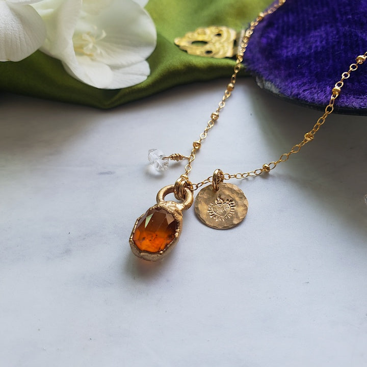 Spessartine Garnet Pendant Necklace Necklace Shop Dreamers of Dreams