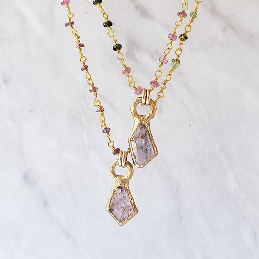 Lavender Spinel Mini Pendant Necklace