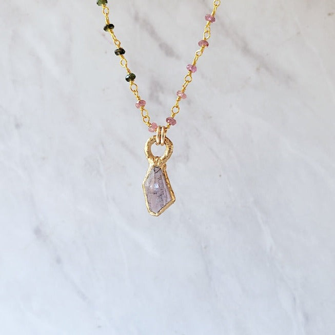 Lavender Spinel Mini Pendant Necklace necklace Shop Dreamers of Dreams