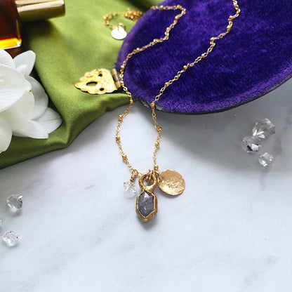 Lavender Spinel Mini Pendant Necklace necklace Shop Dreamers of Dreams