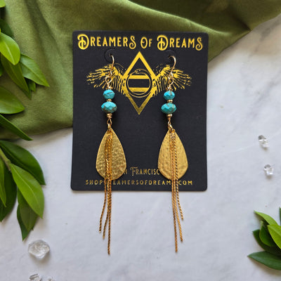 Thunder Heart Turquoise Earrings Earrings Shop Dreamers of Dreams