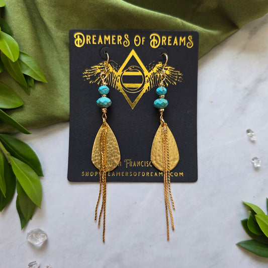 Thunder Heart Turquoise Earrings