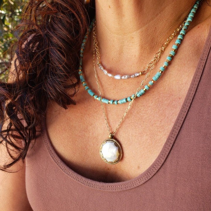Vintage Silver Pearl Siren Necklace Necklace Shop Dreamers of Dreams