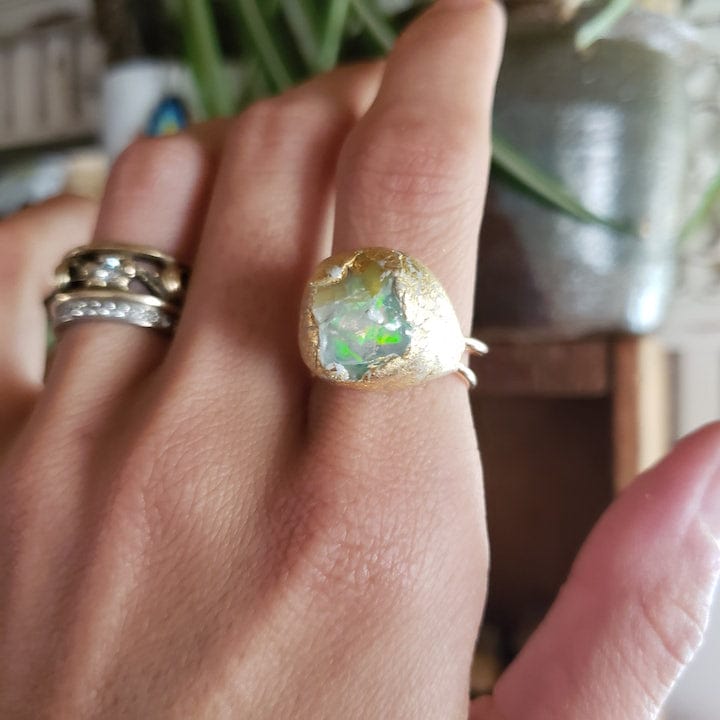 Made to Order | Large Raw Opal Ring RING Shop Dreamers of Dreams