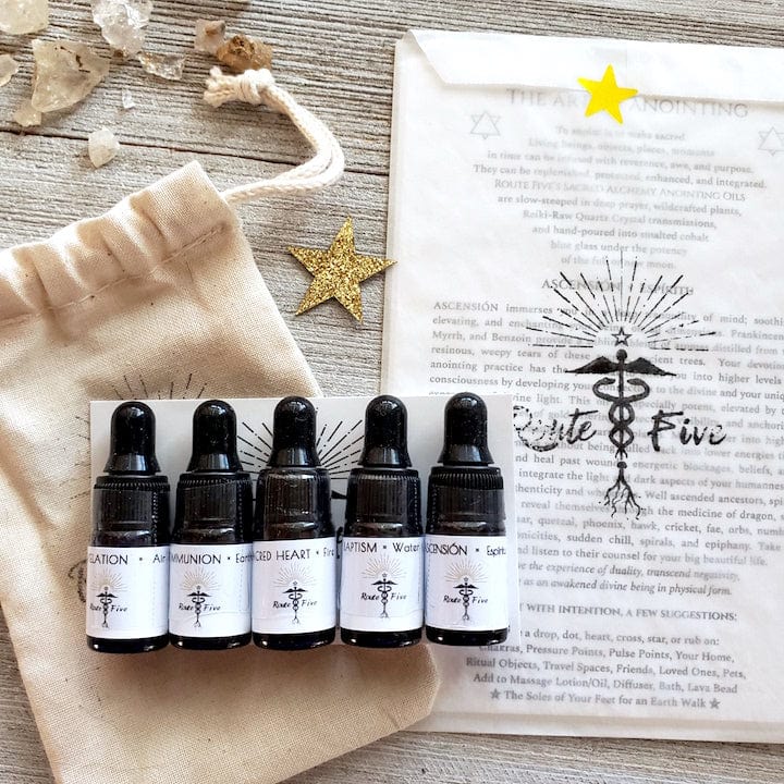 Sacred Alchemy Anointing Oils Set Oil Route Five